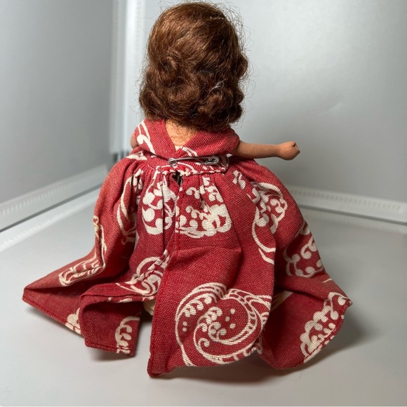 Vintage Storybook Dolls Sleepy Eyes Porcelain With Stands 5” - Picture 14 of 14